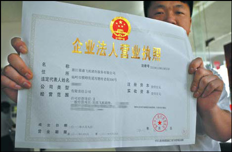chińska licencja biznesowa