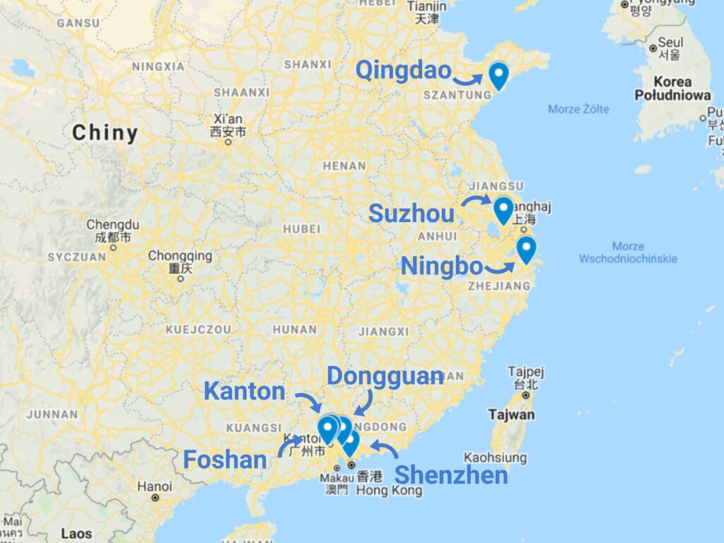 Import AGD z chin - mapa
