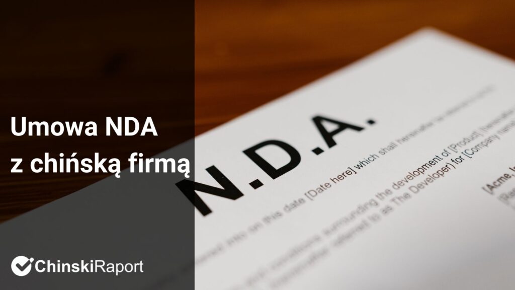 Umowa NDA z chińską firmą