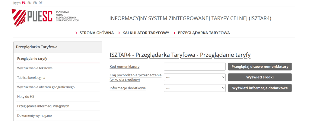 ISZTAR - przeglądarka